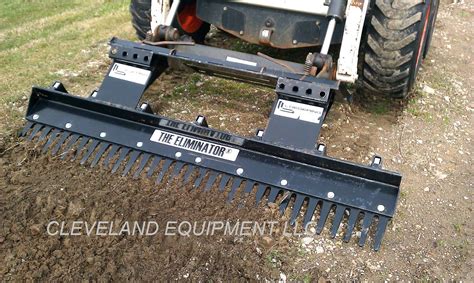 eliminator skid steer attachment|rake attachment skid loader.